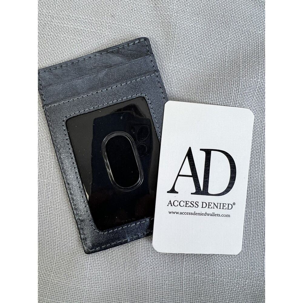 Access Denied Wallet Gray Unisex Slim Credit Card Holder RFID Security Gift
